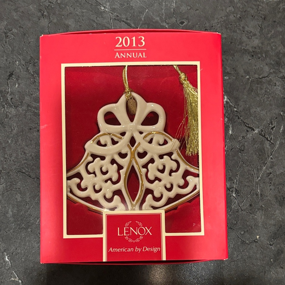 Lenox 2013 Holiday Ornament Wedding Bells Elegant Christmas Collectible NWB